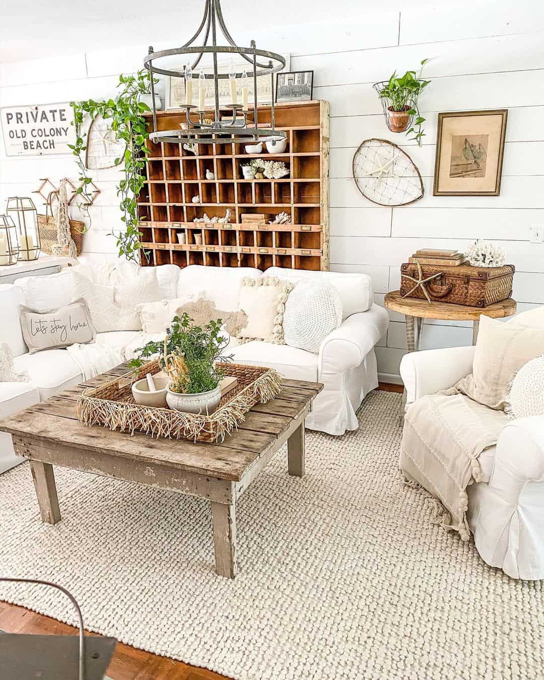 Vintage Mail Sorter for Curated Beach Finds