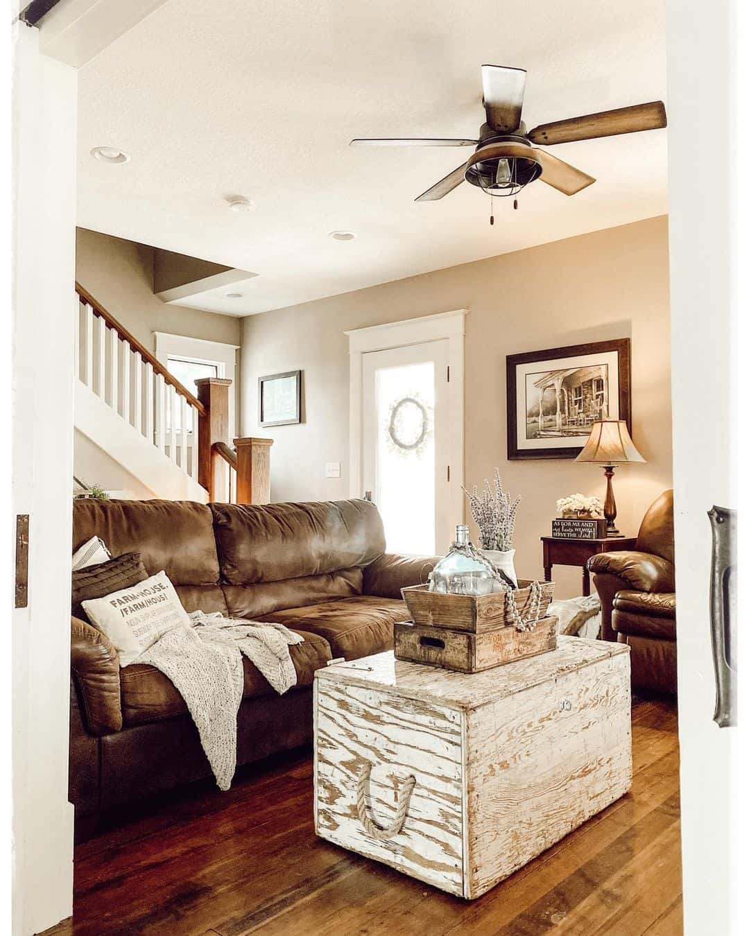 Distressed Wooden Trunk Coffee Table Adds Vintage Charm