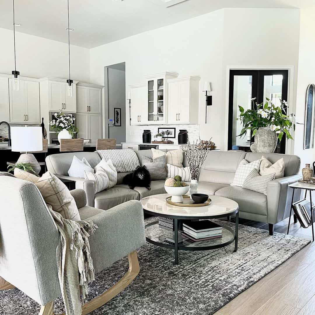 Marble-Top Table with Two-Tiered Shelf