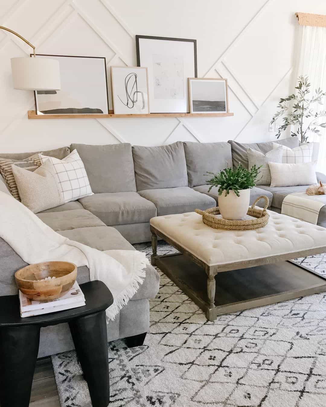 Tufted Square Ottoman as a Soft Coffee Table