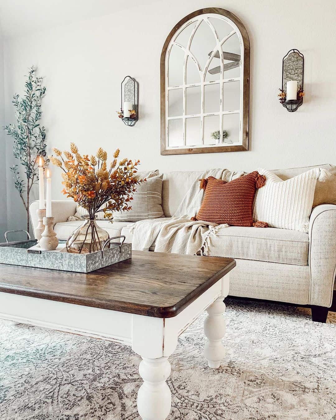Combine Wood and White for a Rustic Farmhouse Coffee Table