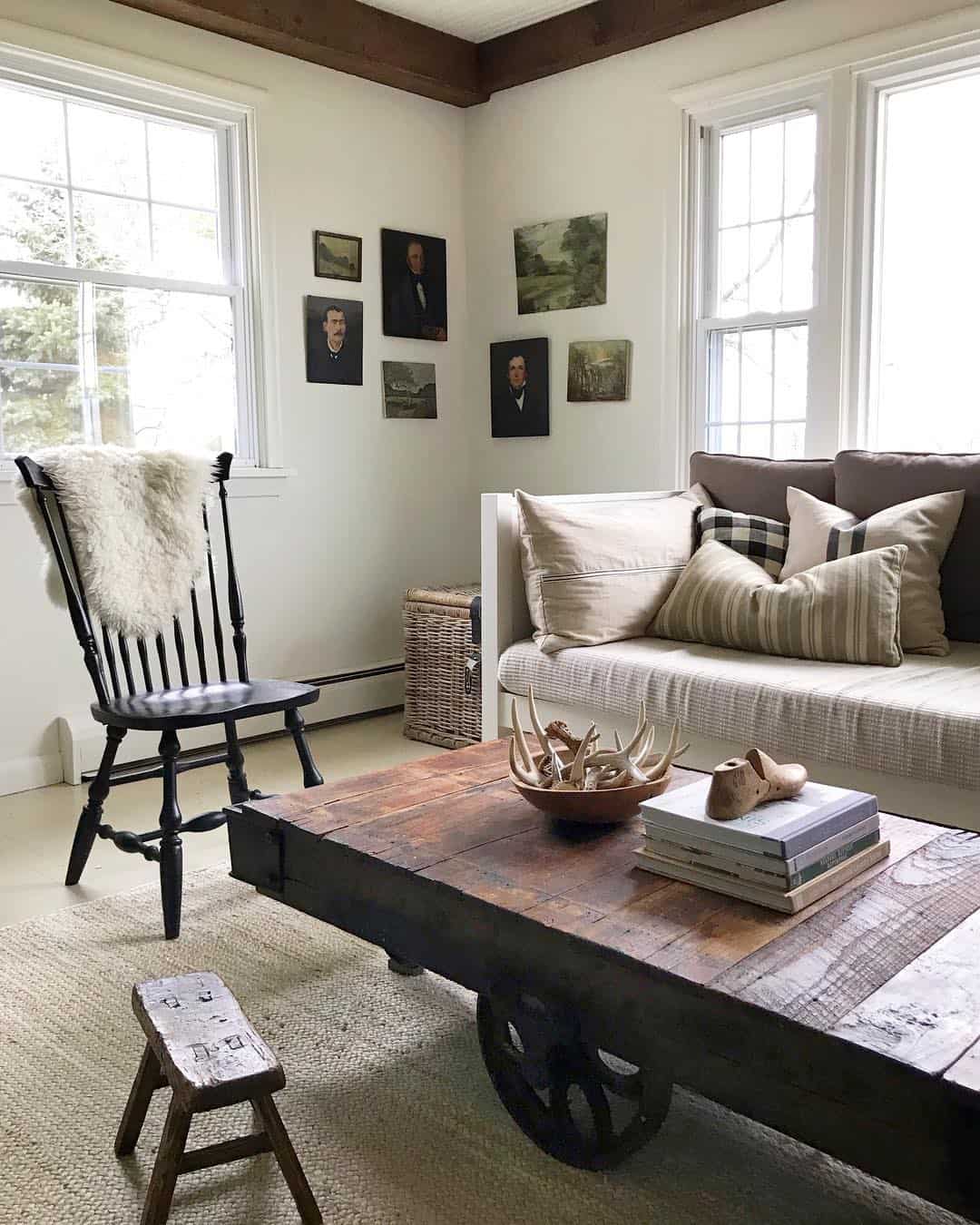 Incorporate Industrial Style with a Coffee Table Featuring Visible Wheels
