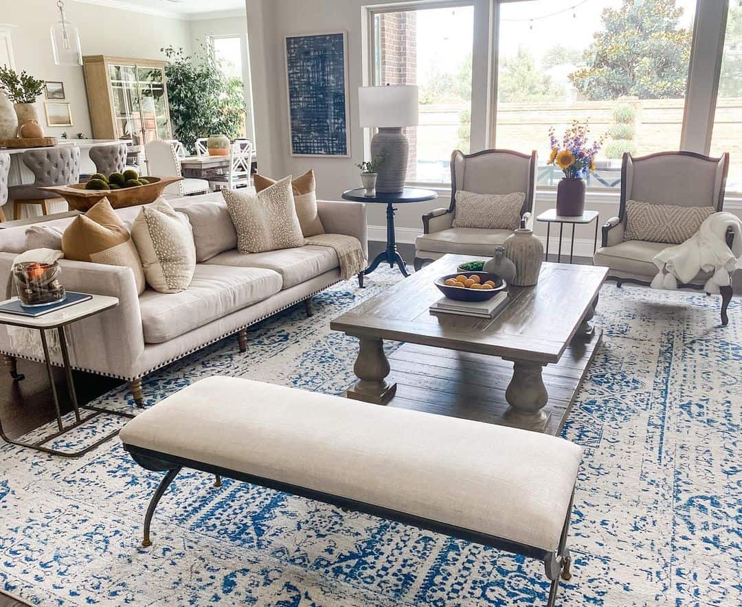 Anchor a Cozy Area with a Chunky Pedestal Table