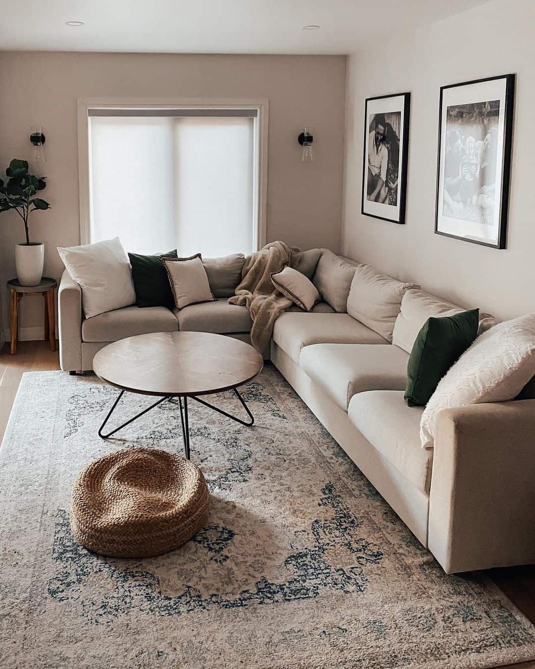 Define Your Seating Area with Layered Rugs