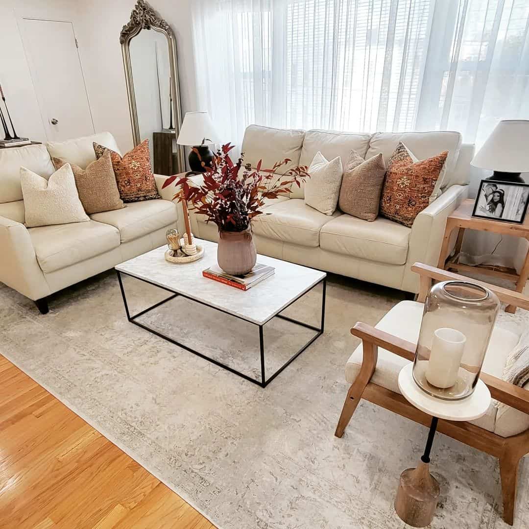 Ground Your Space with a Marble-Top Coffee Table