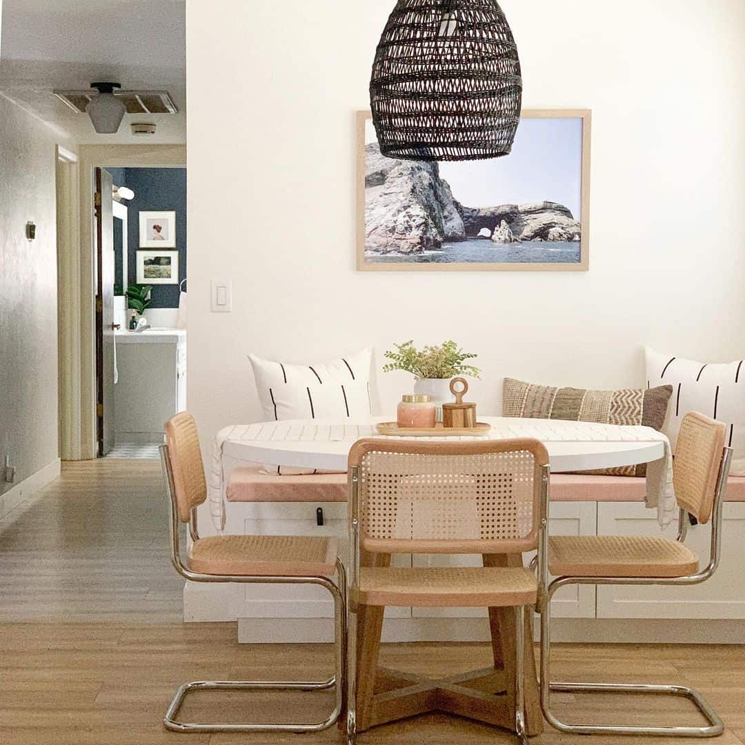Cane-Backed Chairs Add Natural Texture to Your Breakfast Nook
