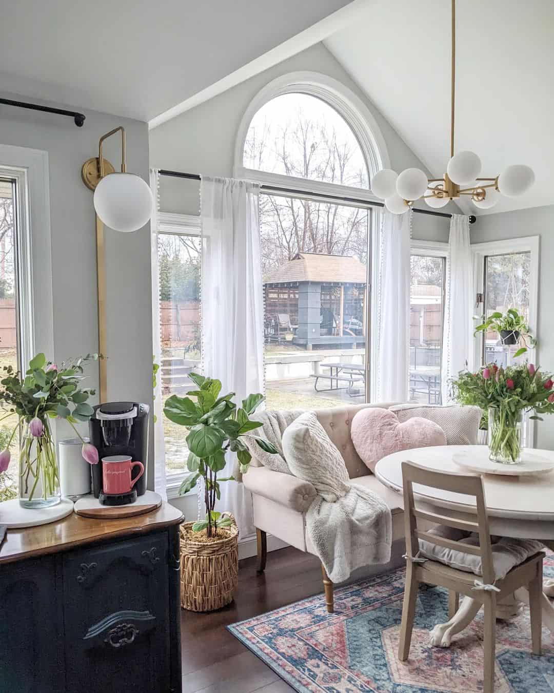 Heart-Shaped Pillow Adds a Cozy Touch to Loveseat
