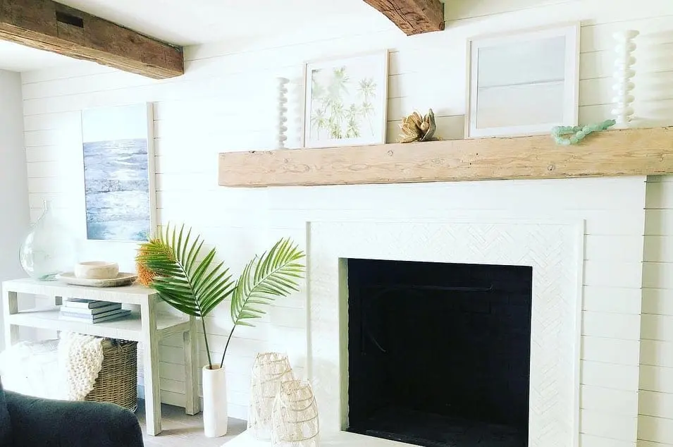 Shiplap Walls Offer a Bright Coastal Canvas for Your Fireplace