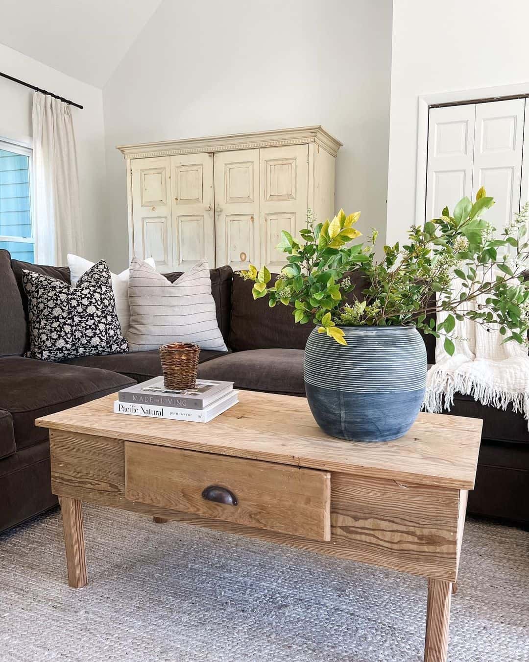 Opt for a Simple Wood Coffee Table