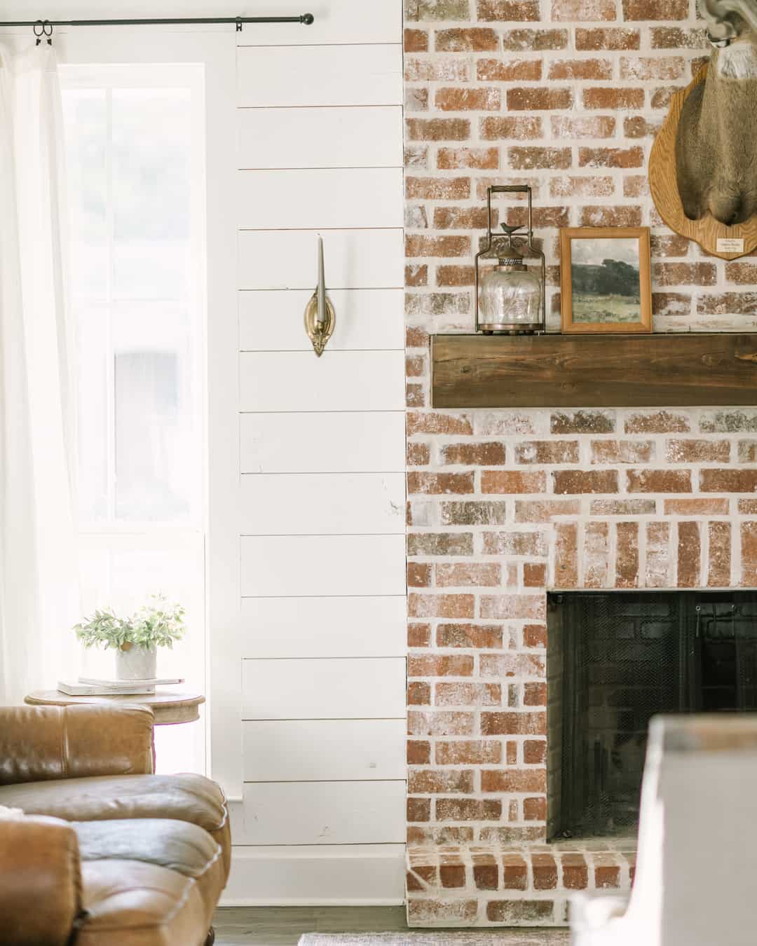 Contrast Rustic Brick with Shiplap
