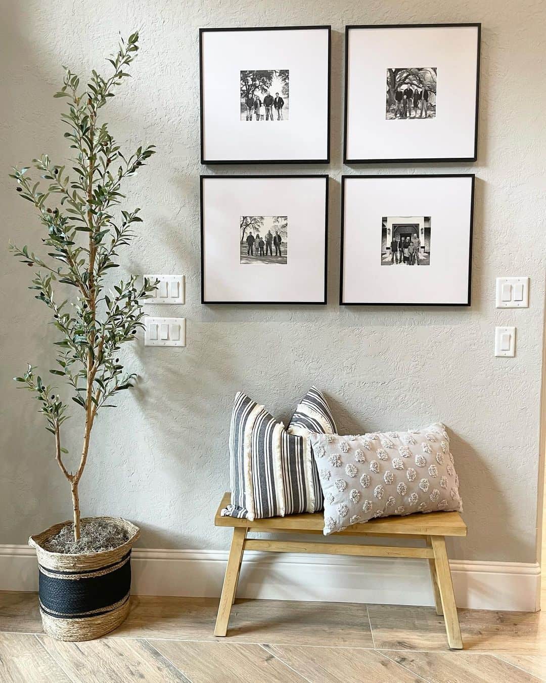 Personalize Your Wall with a Grid of Black-Framed Photos