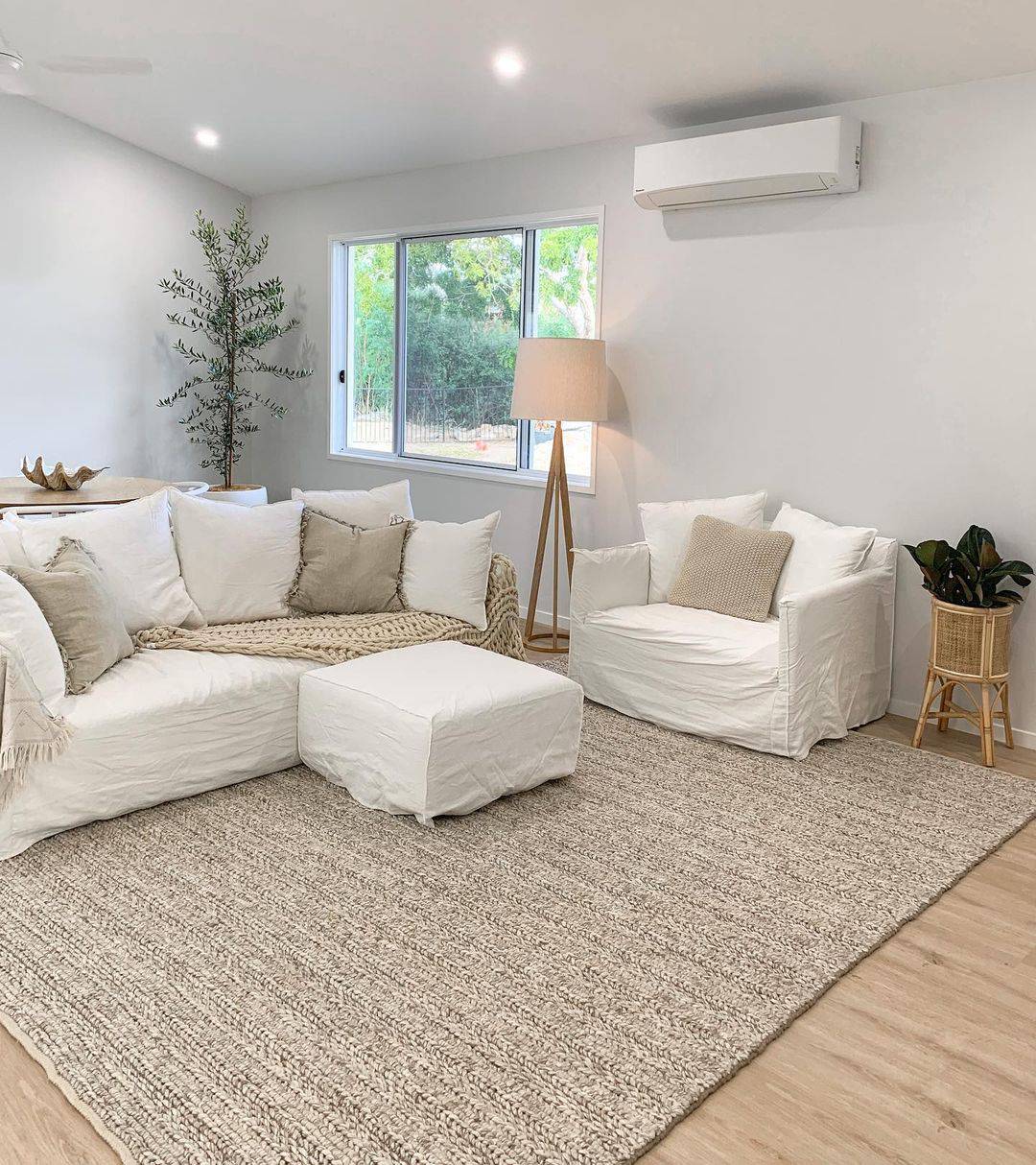 White Slipcovered Sofa for Relaxed Vibe