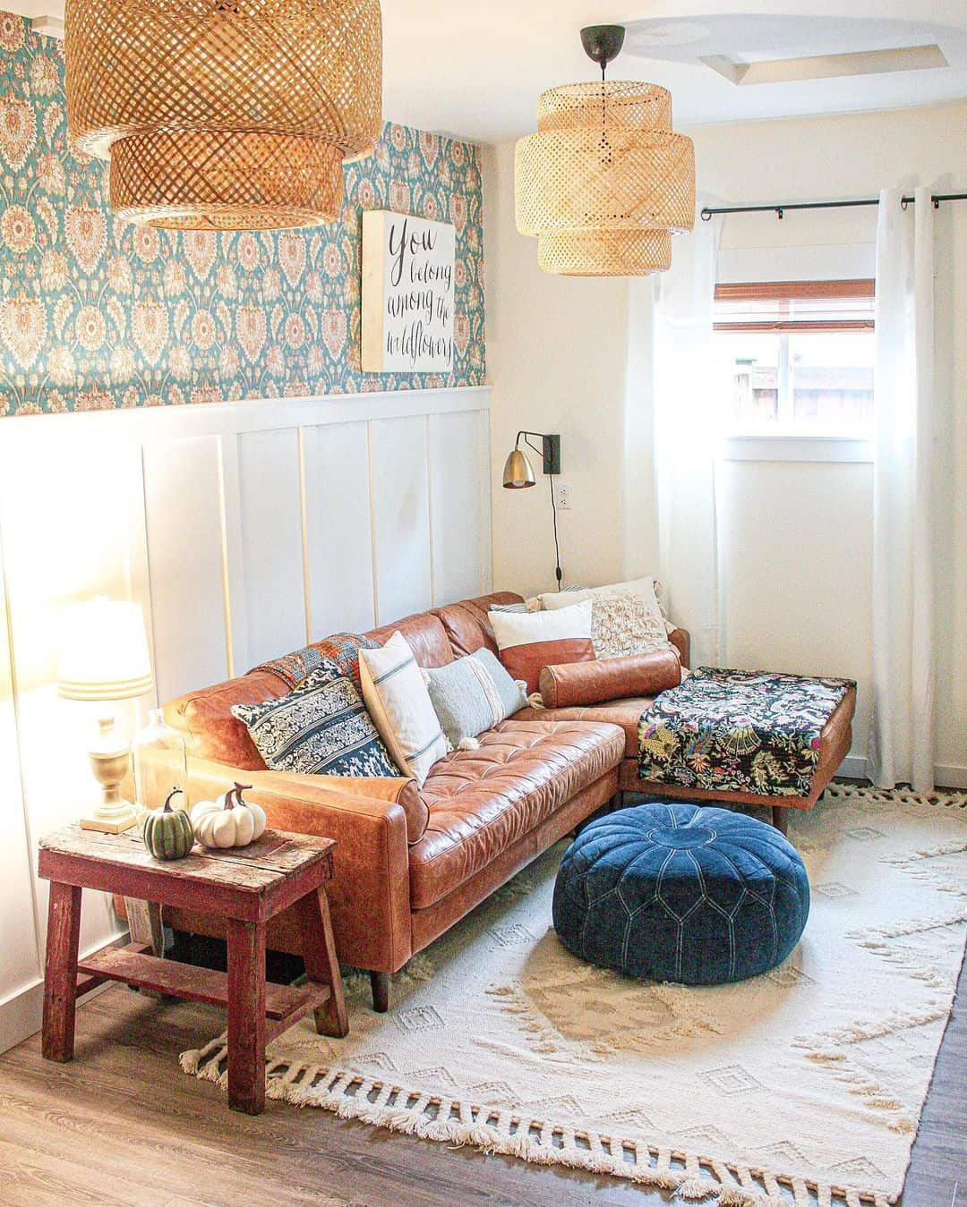 Layered Rattan Pendant Lights Add Bohemian Texture