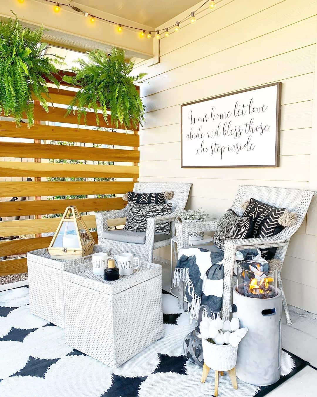 White Woven Storage Ottomans That Double as Coffee Tables