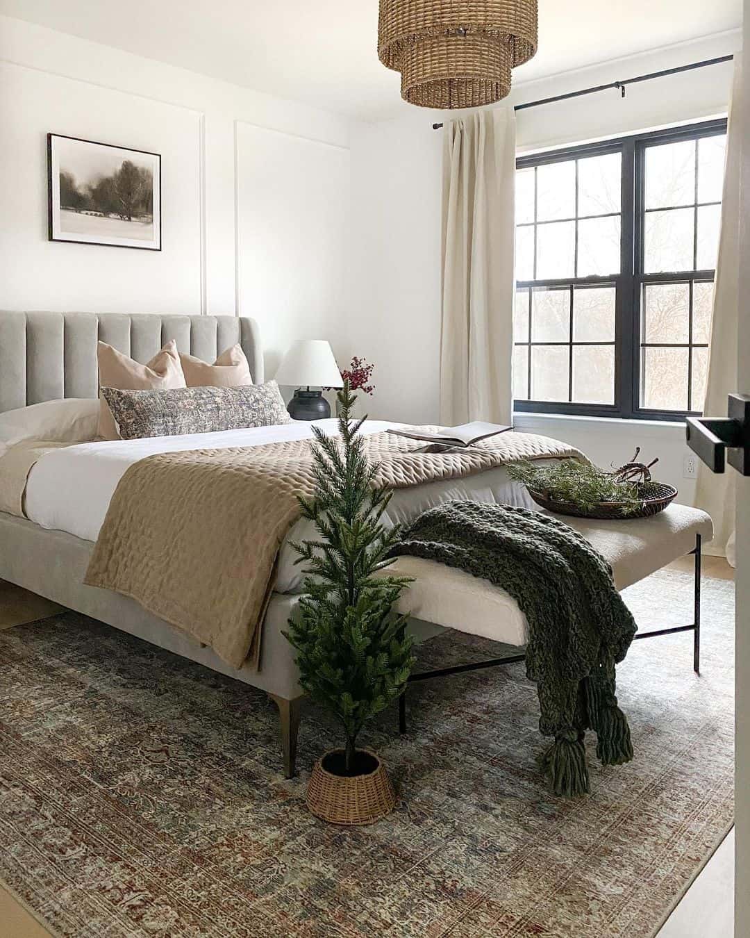 Small Evergreen Adds Cozy Seasonal Touch