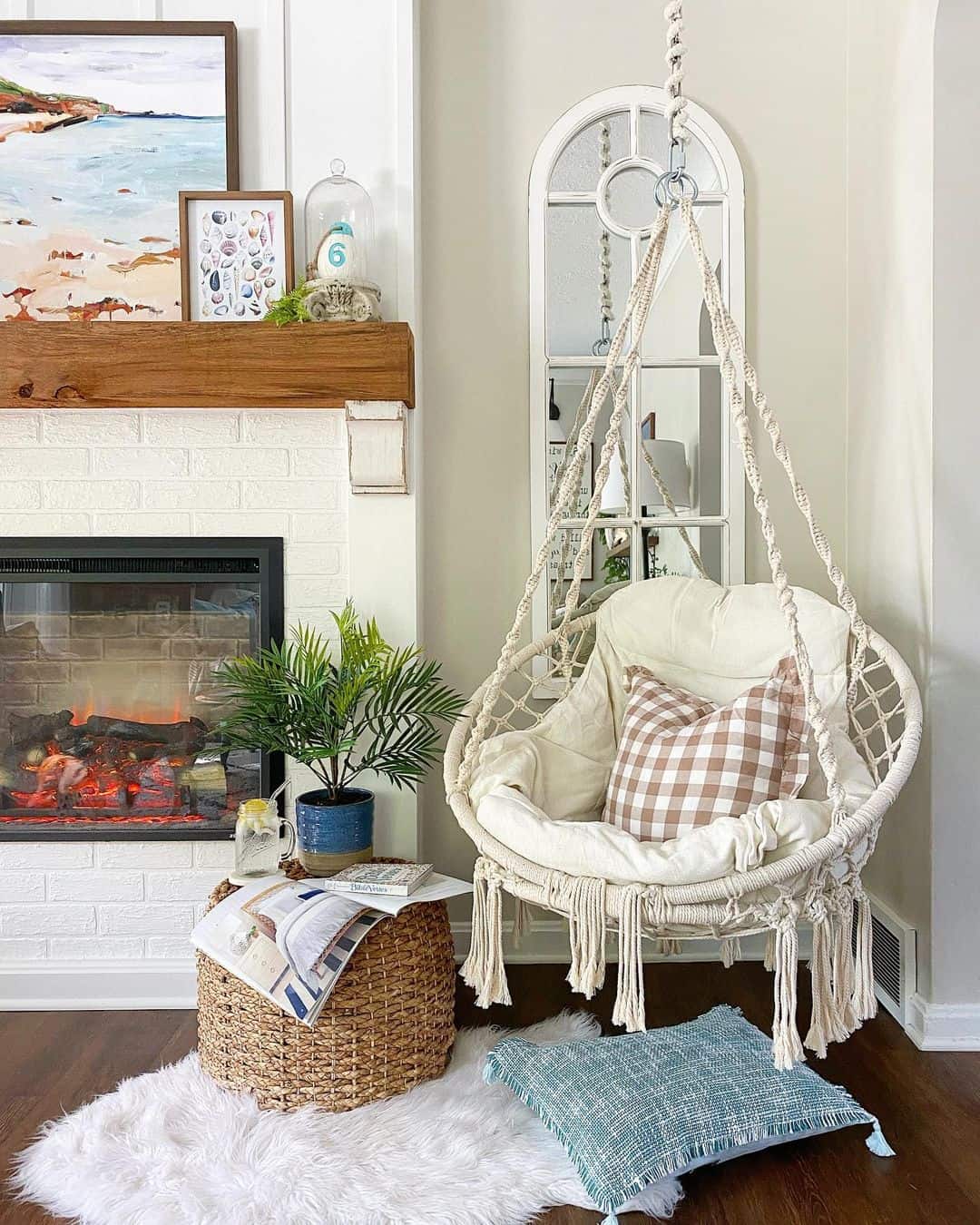 Macrame Hanging Chair Adds Cozy Seating