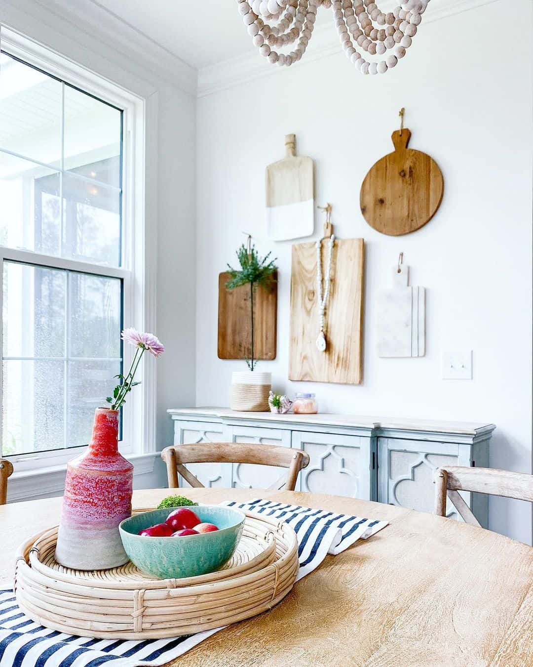 Wall-Hung Cutting Boards Create a Rustic Kitchen Gallery