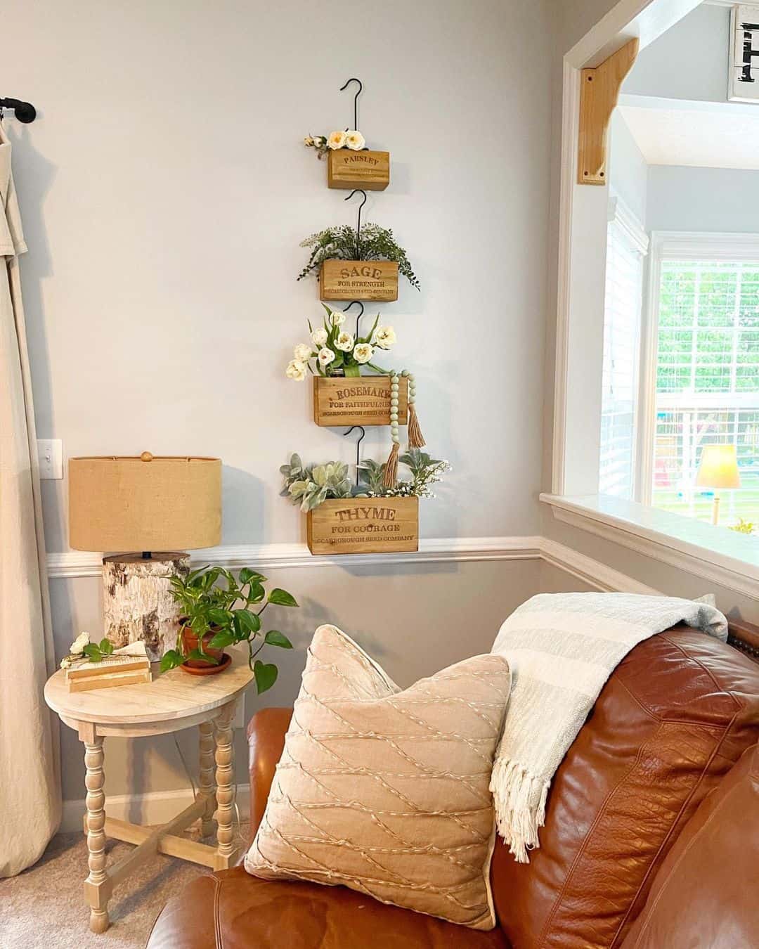 Wooden Herb Boxes Add Vertical Charm With Botanical Quotes
