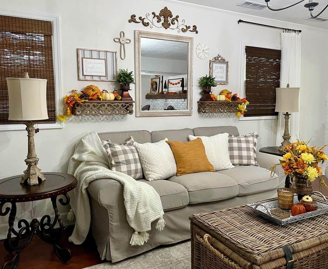 Style Tiered Shelves with Seasonal Accents