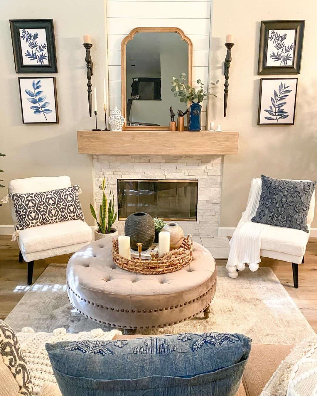 Balance the Fireplace with Symmetrical Artwork