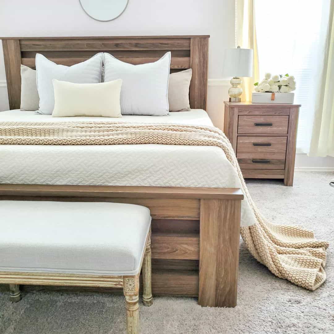 Layer a Chunky Knit Throw Over Your Quilted Bedspread for Cozy Depth