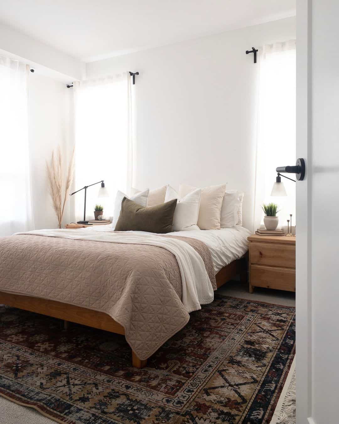 Layered Bedding Creates a Soft, Inviting Focal Point