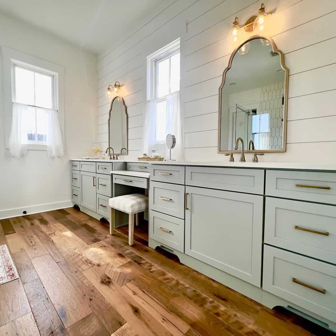 Built-in Vanity Nook Creates a Dedicated Dressing Area