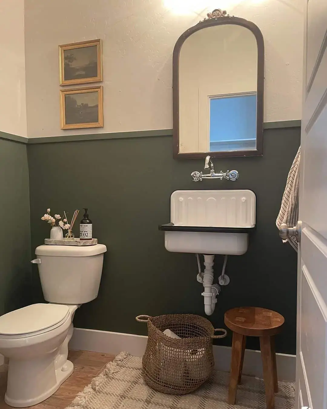 Stack Vintage Landscapes to Frame Your Vanity