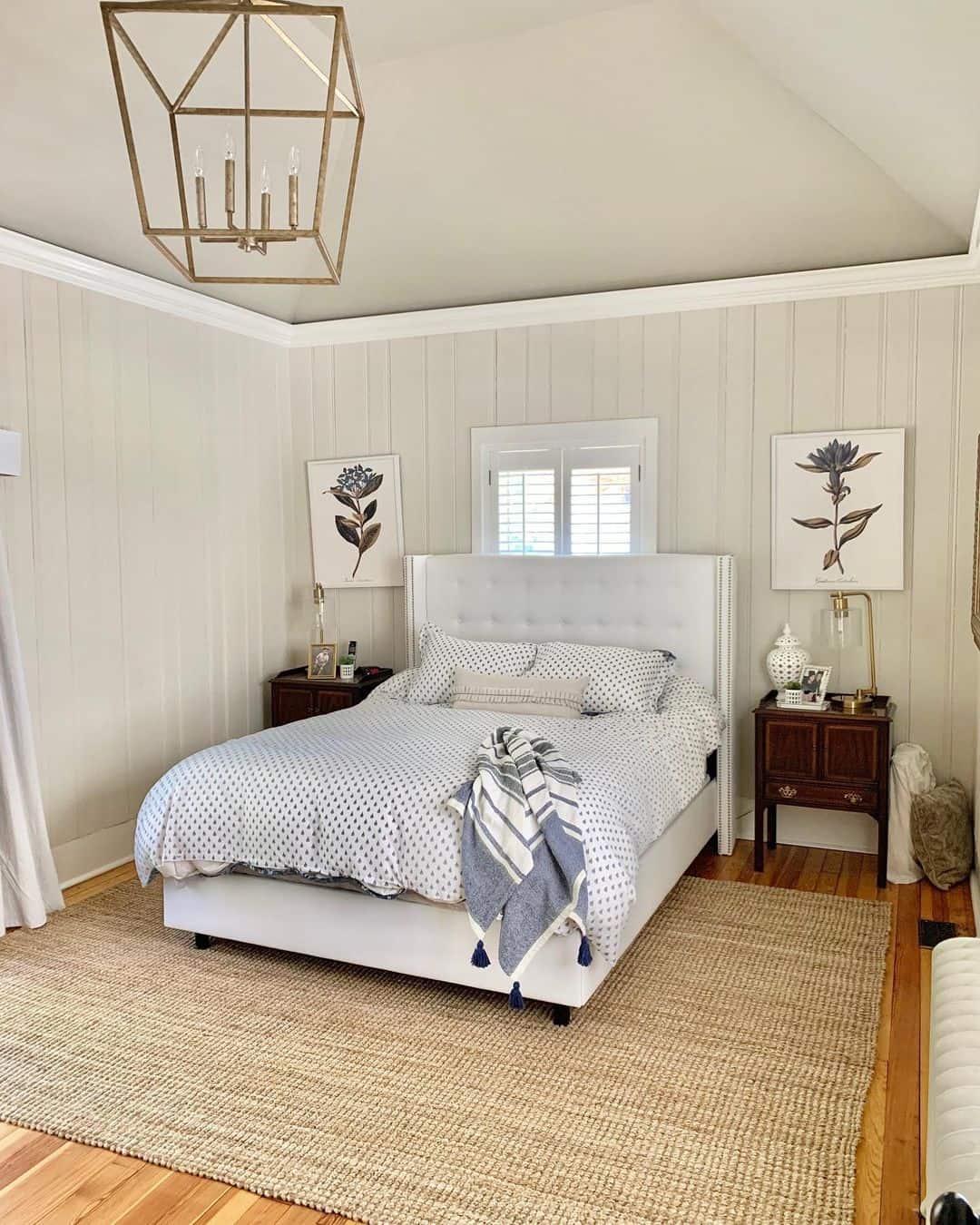 Frame Your Bed with Botanical Prints for a Touch of Nature