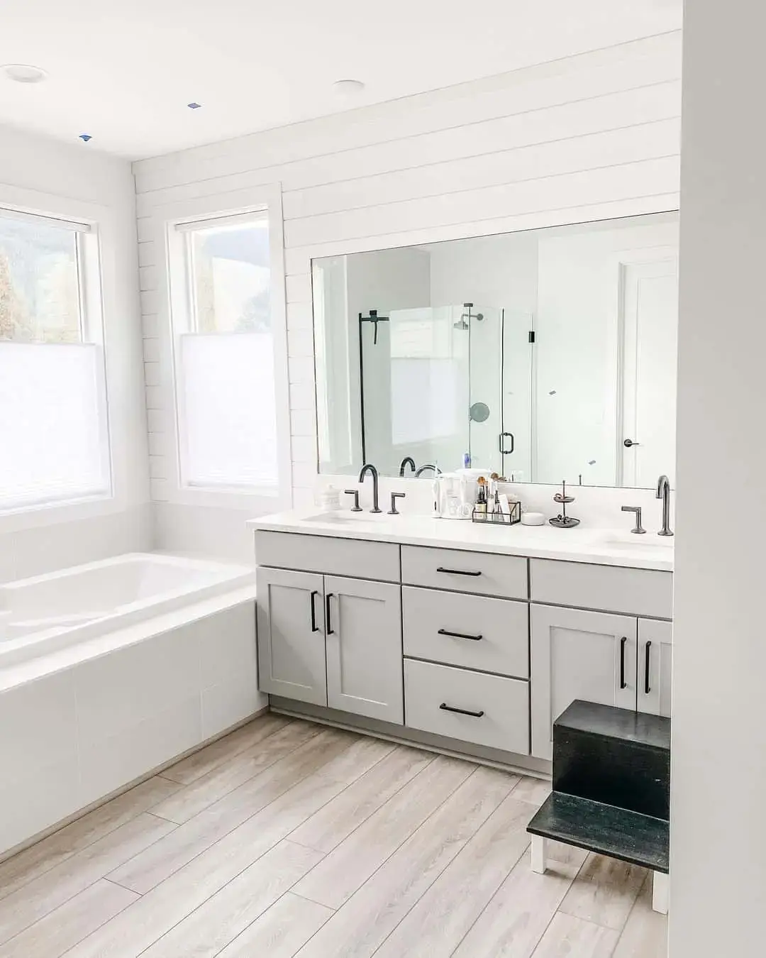 Maximize Light with a Wide Mirror Over Your Vanity