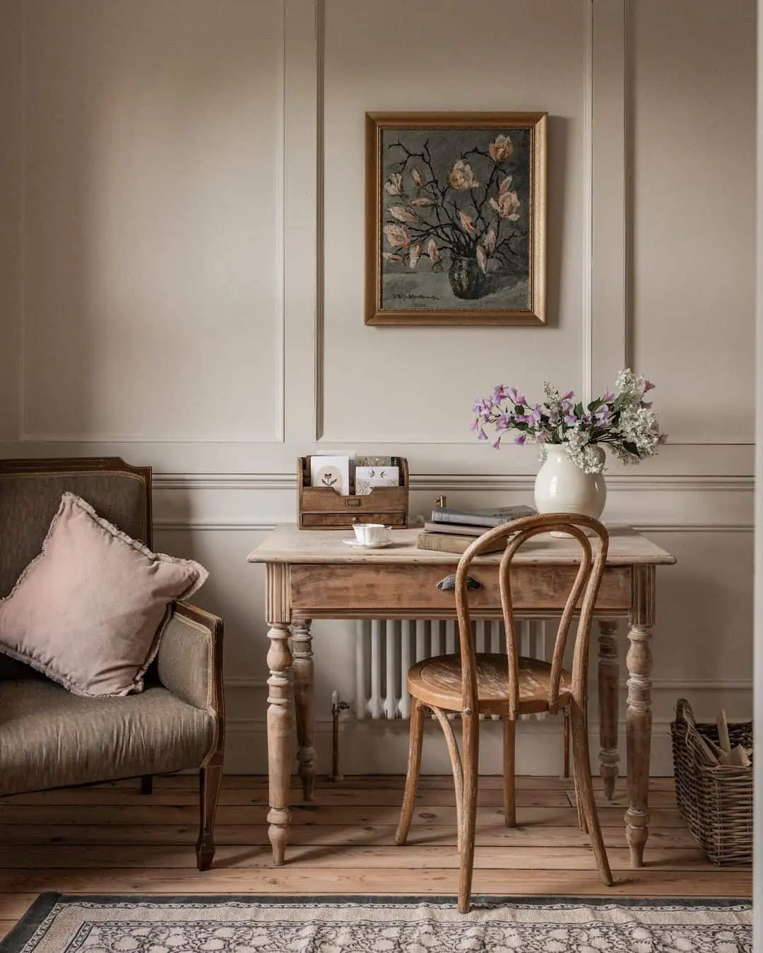 Paneled Walls Add Architectural Interest to a Workspace