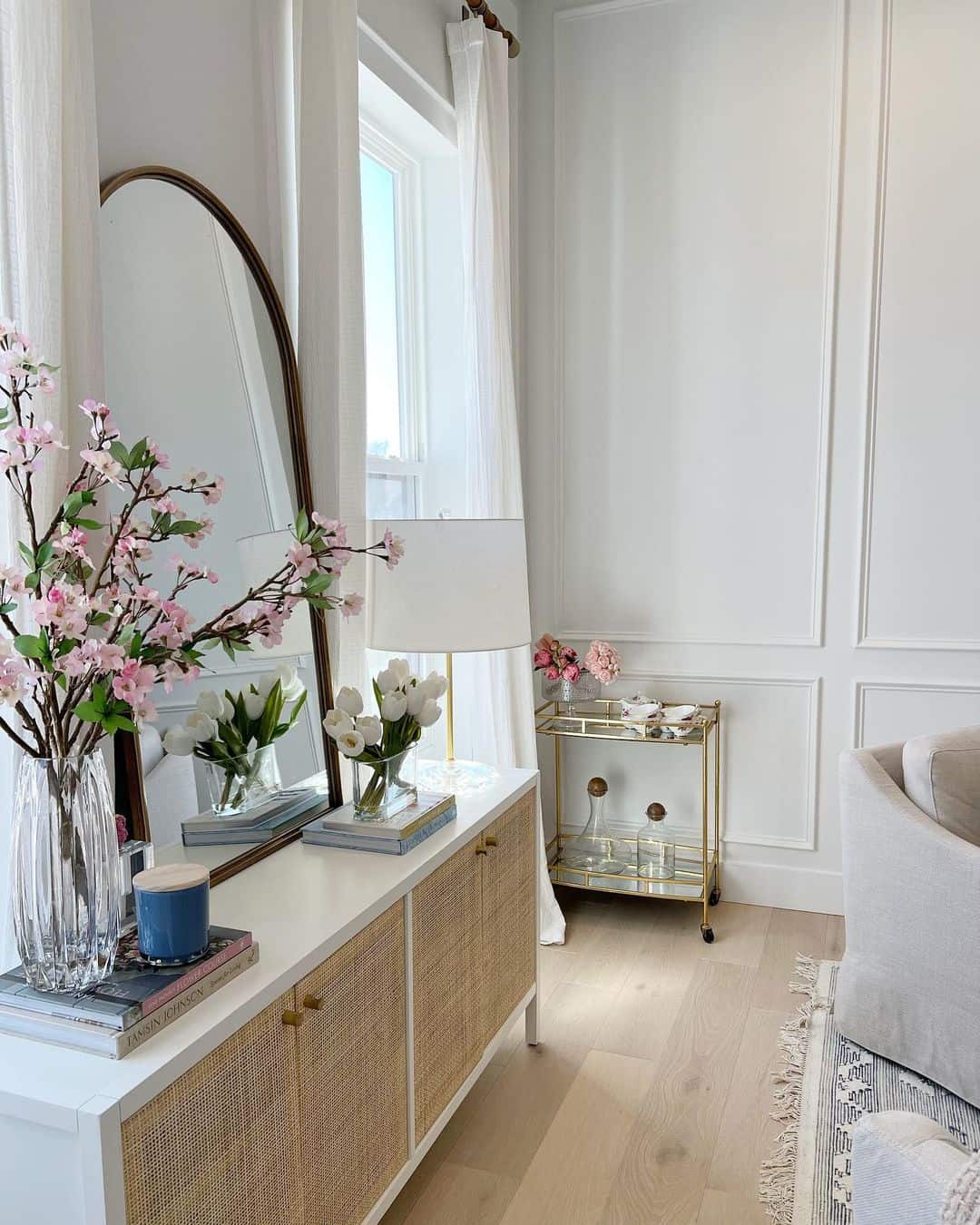 Full Wall Paneling Creates an Elegant Backdrop