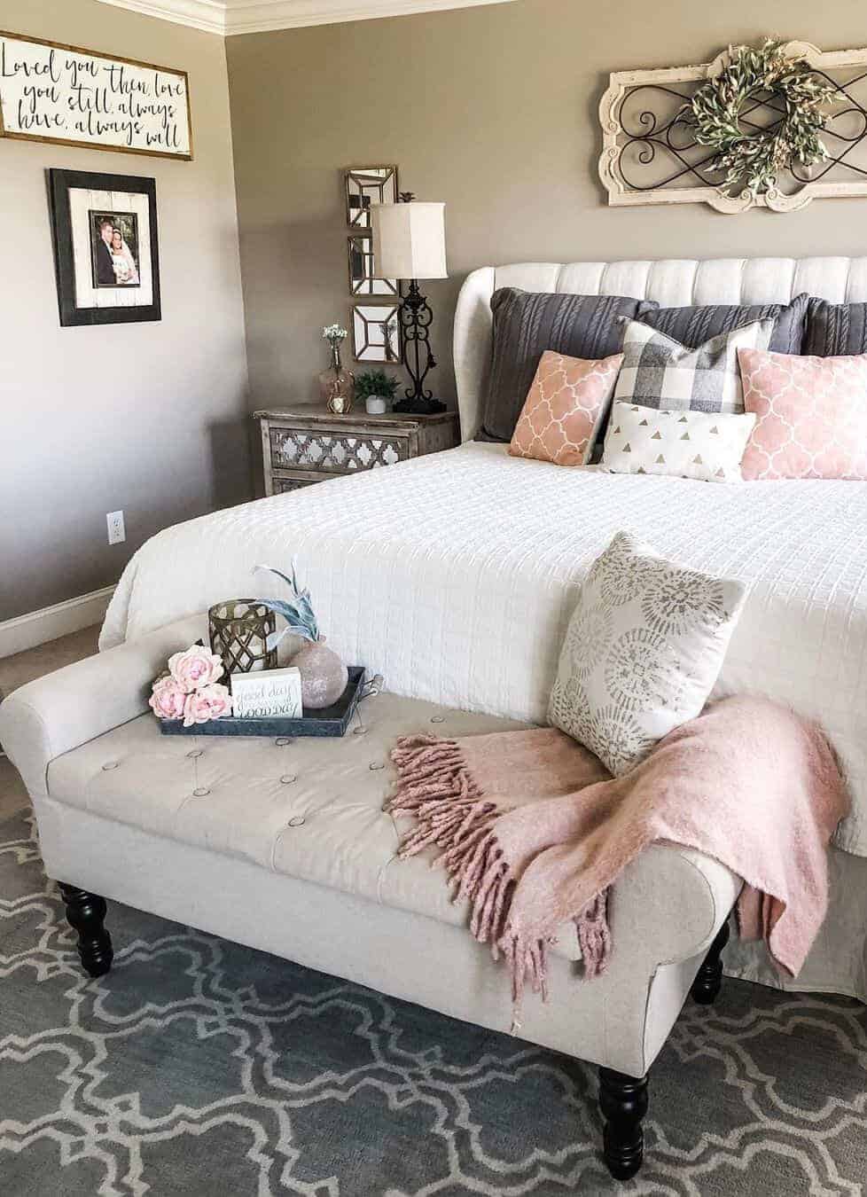 Place a Tufted Bench at the Foot of the Bed