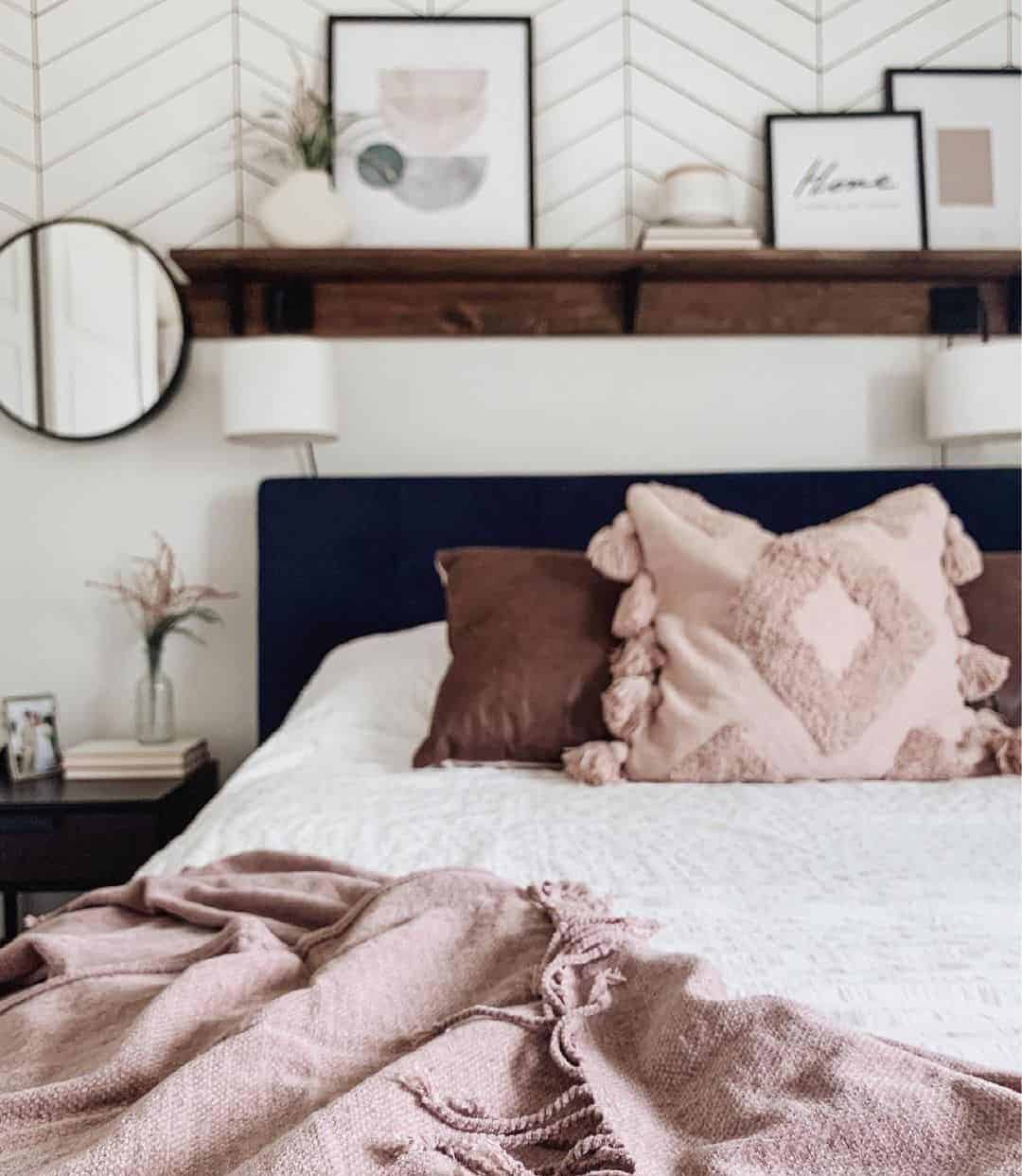 Incorporate Boho Charm with a Textured Pink Pillow