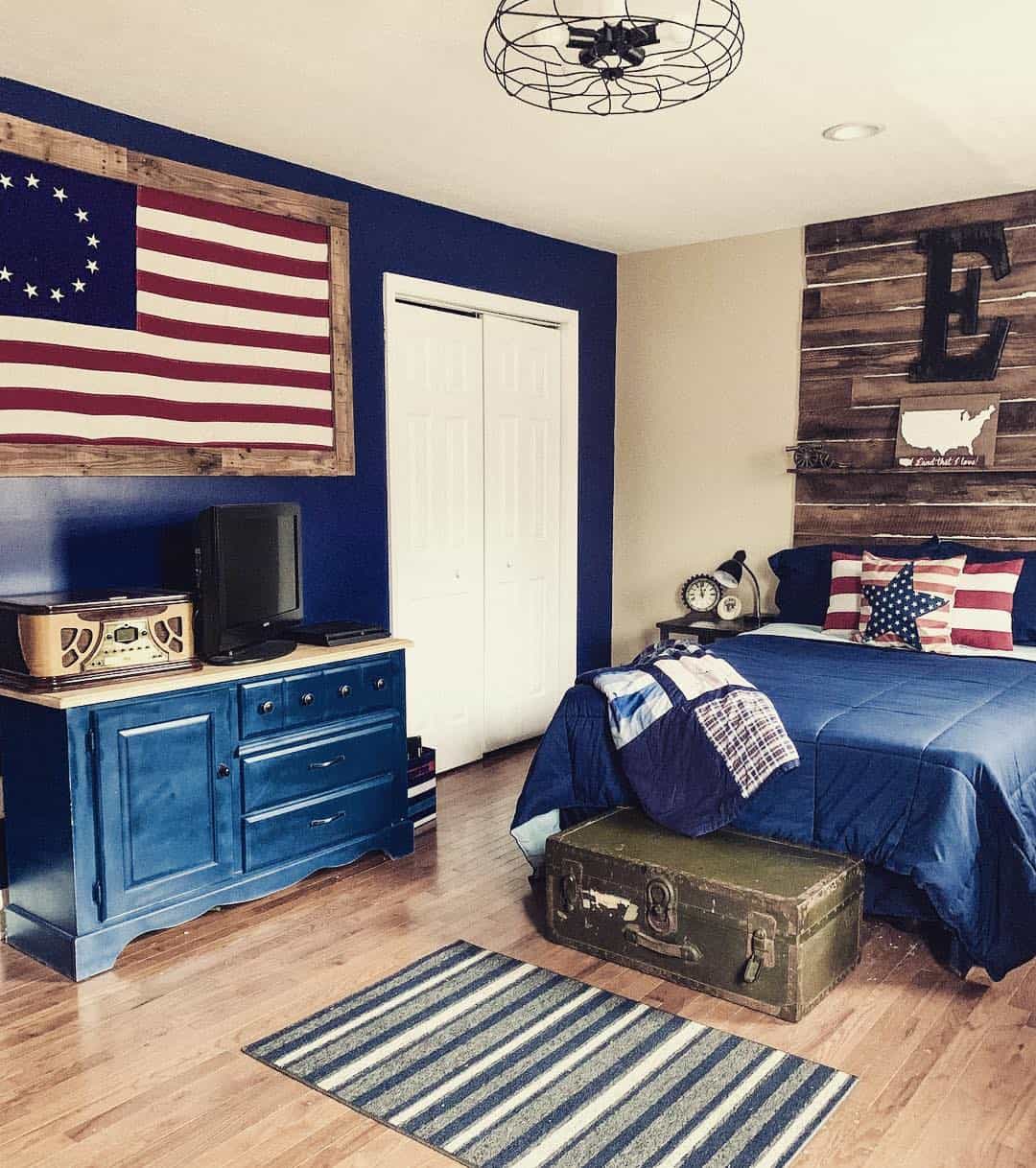 Personalize a Reclaimed Wood Headboard with a Map and Letter