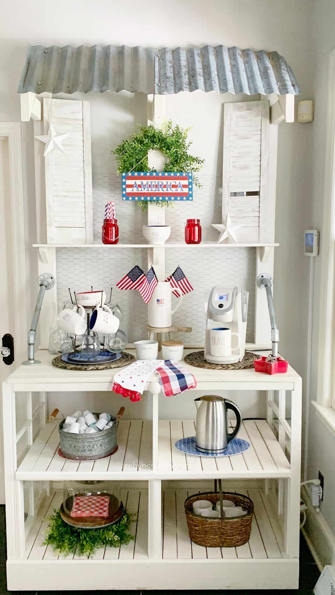 Frame Your Coffee Bar with a Corrugated Metal Awning