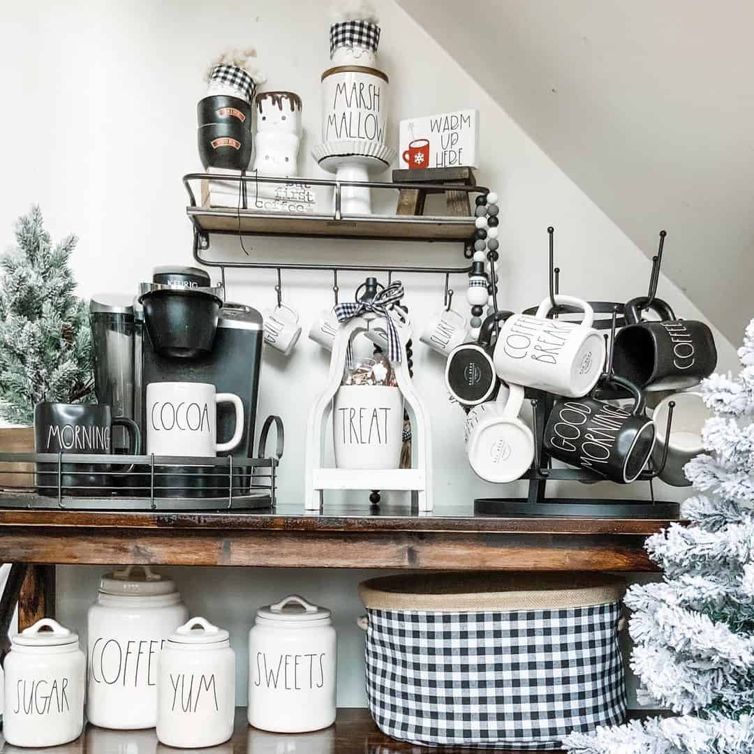 Showcase Cups on a Black Mug Tree