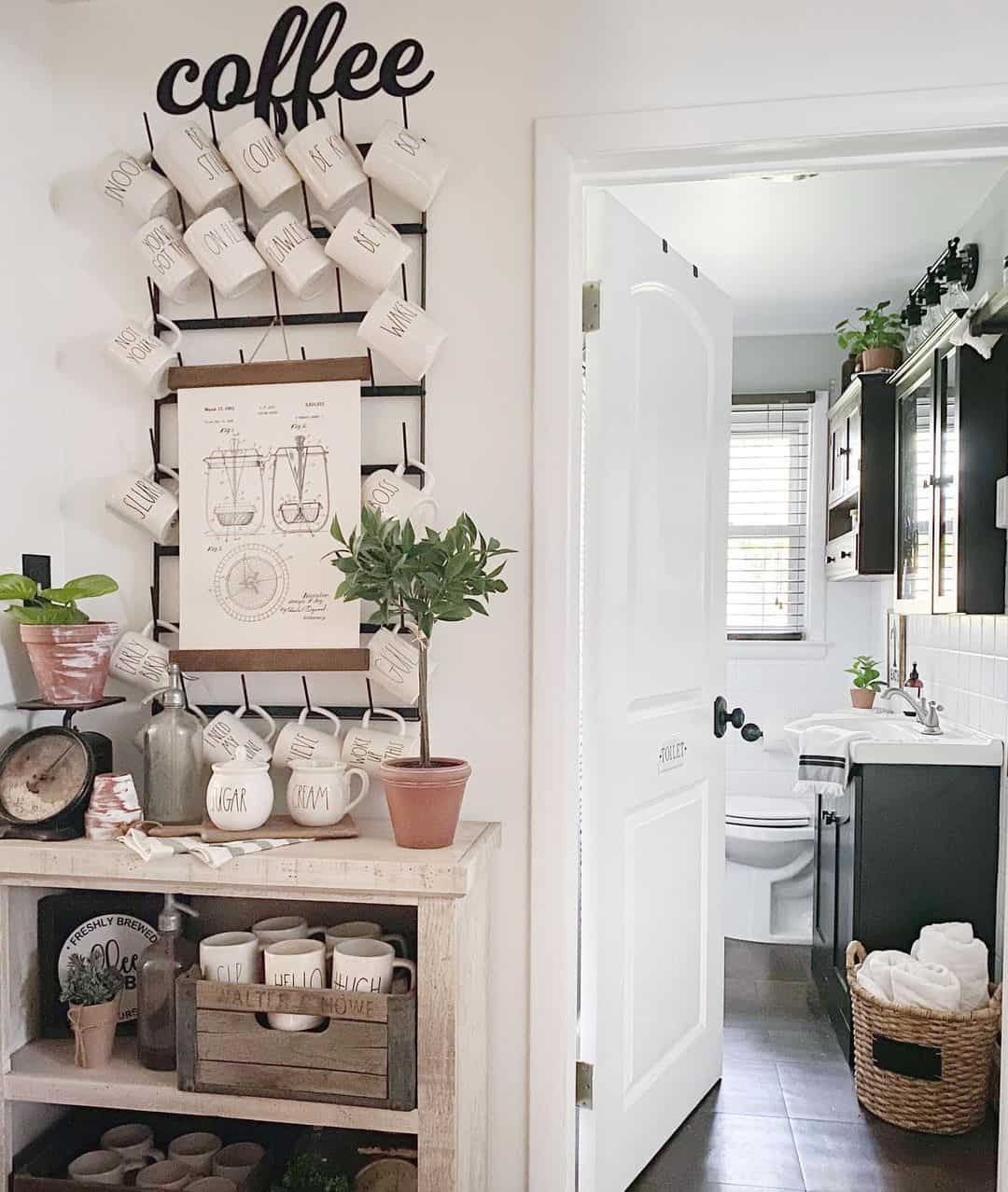 Showcase Mugs Above a Patent Print