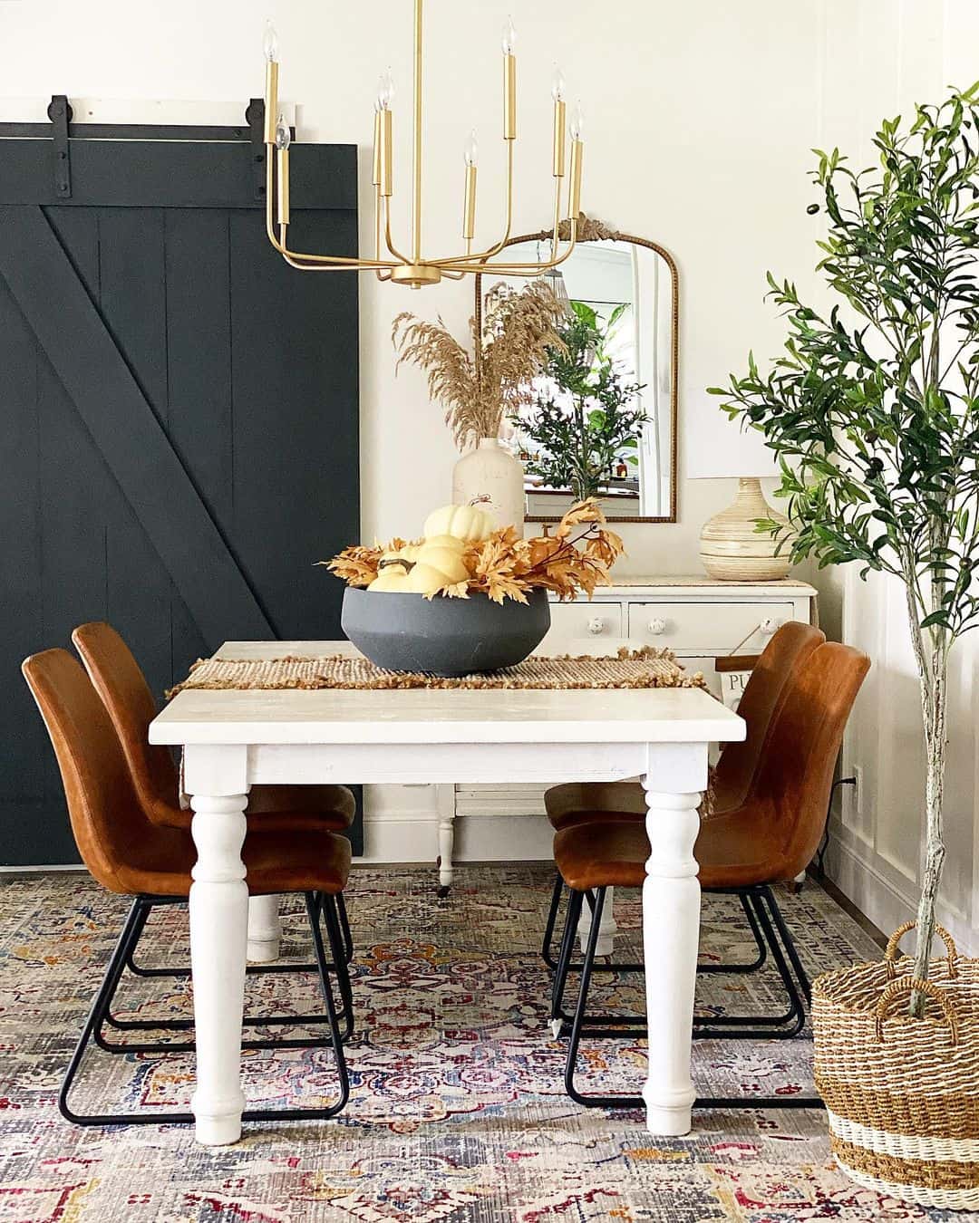 Distressed Oriental Rug Adds Layered Color