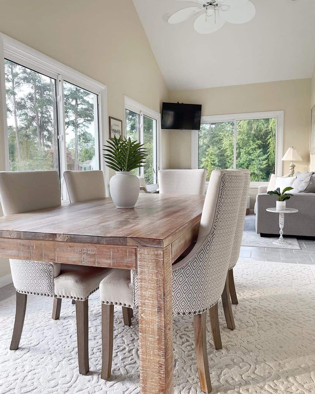 Cream Rug with Subtle Raised Pattern