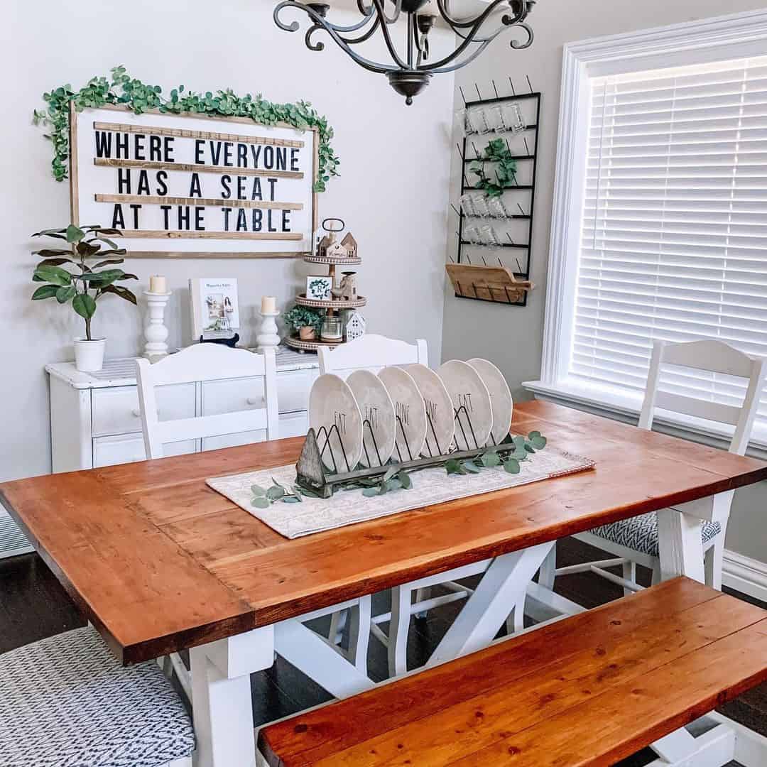 Rustic Plate Rack Displays Dinnerware on Your Farmhouse Table