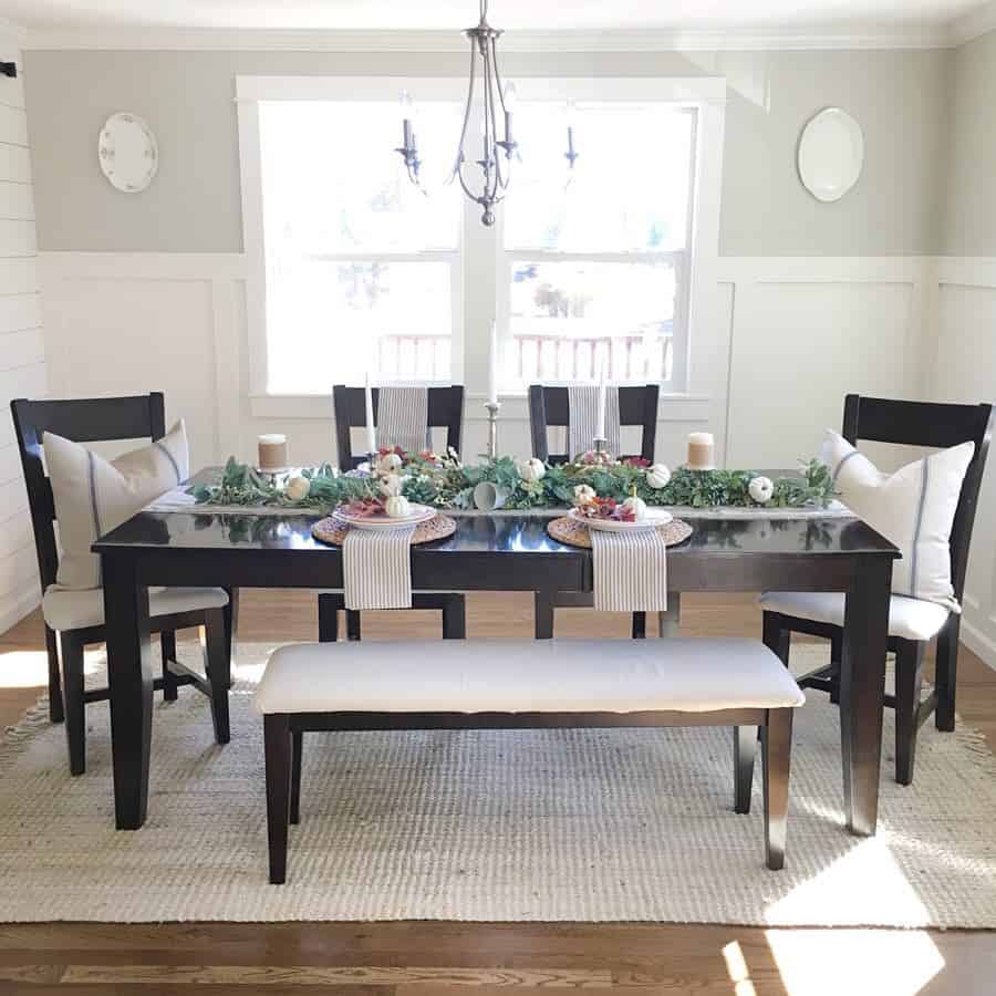Upholstered Bench Offers Casual Seating for Farmhouse Dining