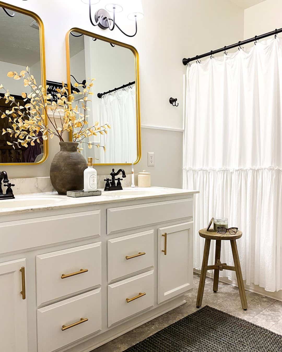 Wooden Stool for Accessible Vanity Essentials