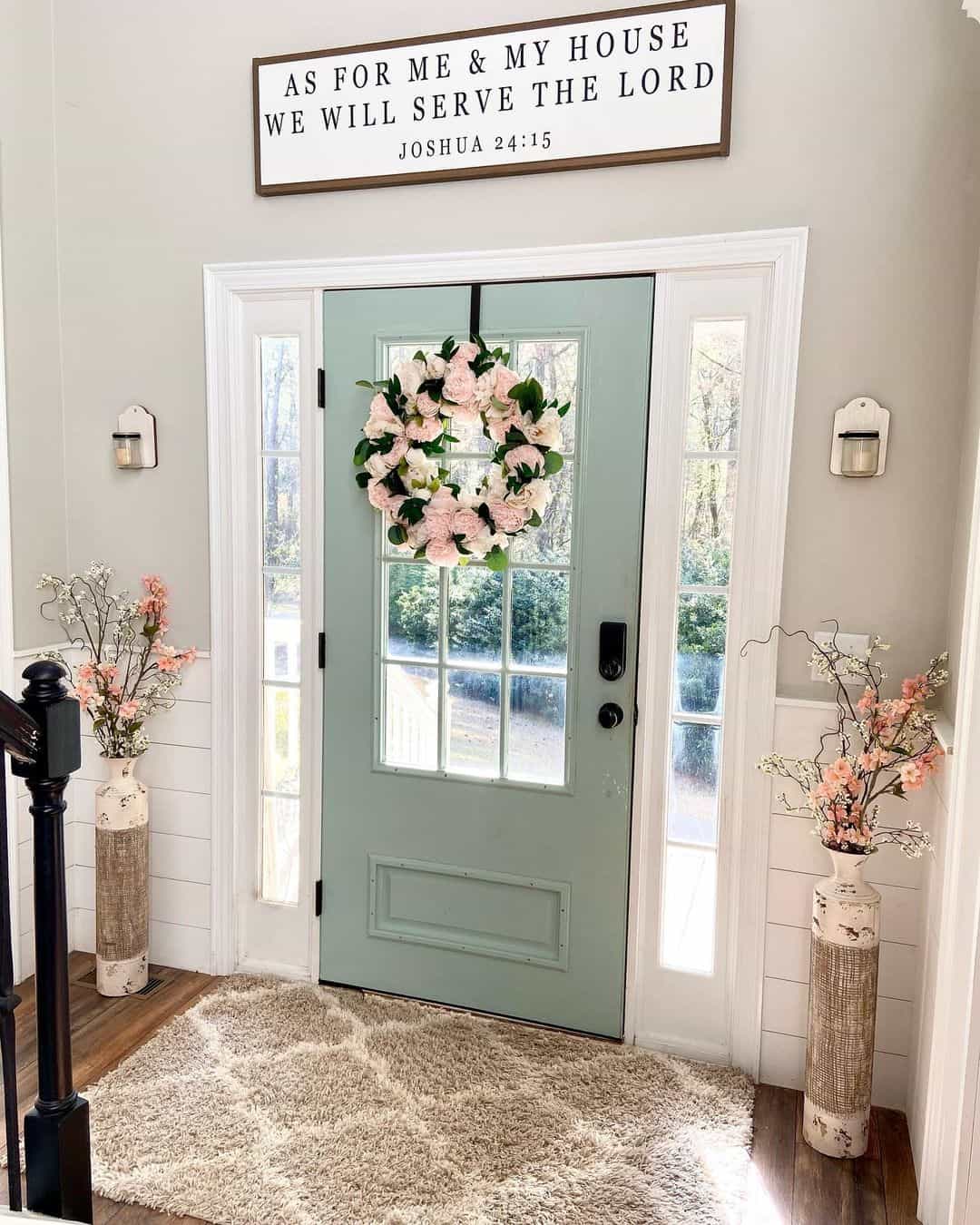 Tall Textured Vases to Frame an Entryway