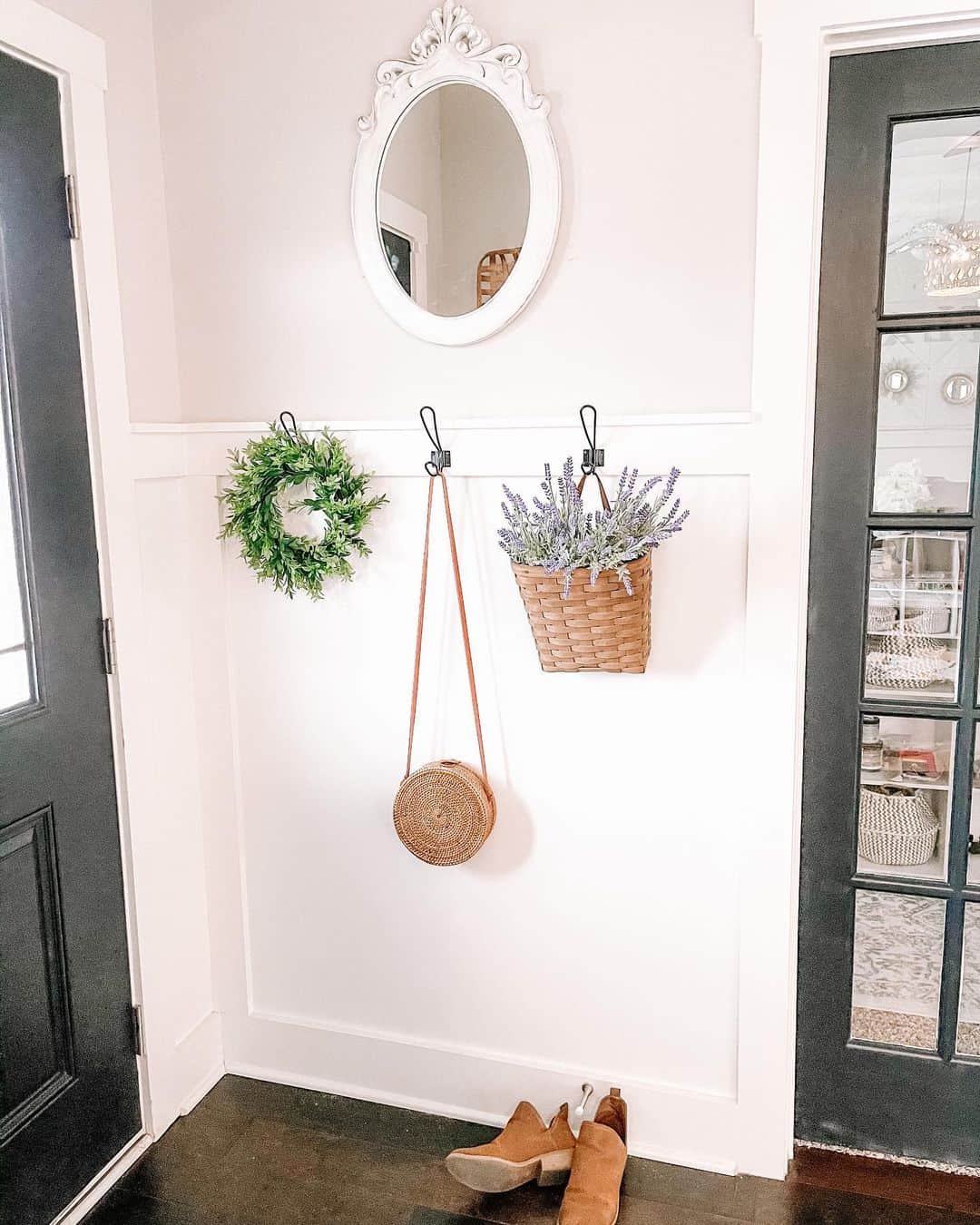 Woven Basket Displays Fragrant Lavender