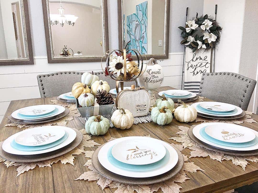 Mini Pumpkins and Pinecones Create a Textured Centerpiece
