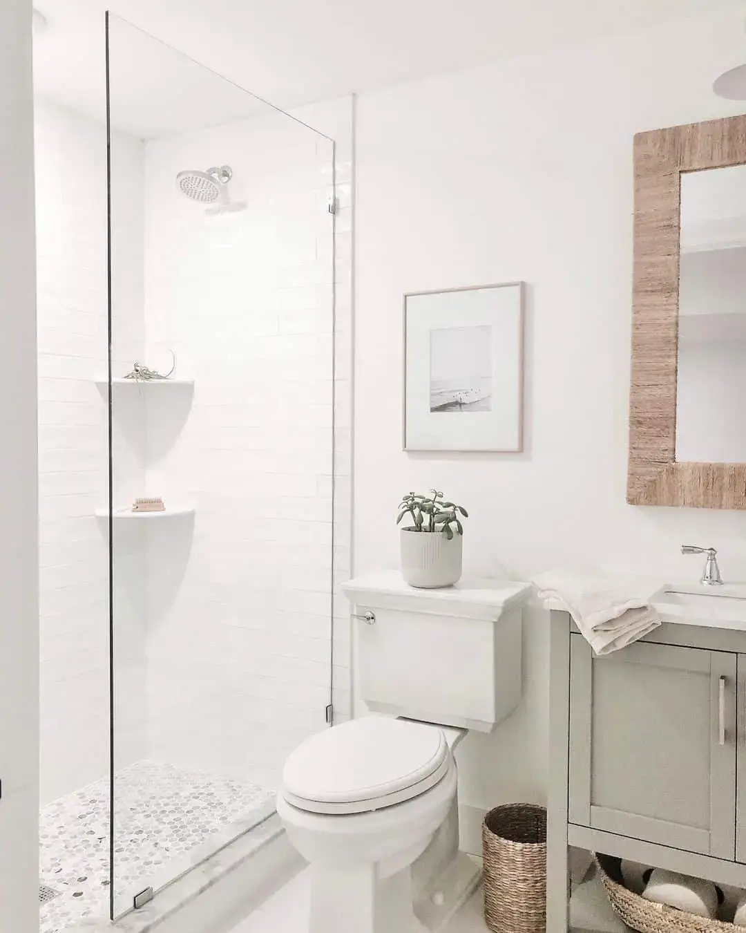 White Subway Tile Walls for a Clean Farmhouse Look
