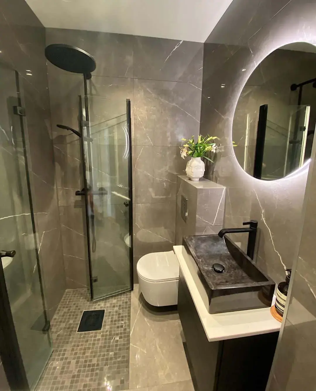 Stone Vessel Sink Adds a Sculptural Element to the Vanity