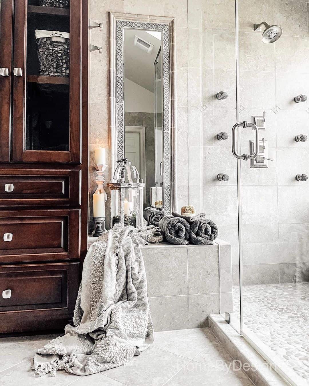 Glass Shower Doors Frame a Spa-Like Experience