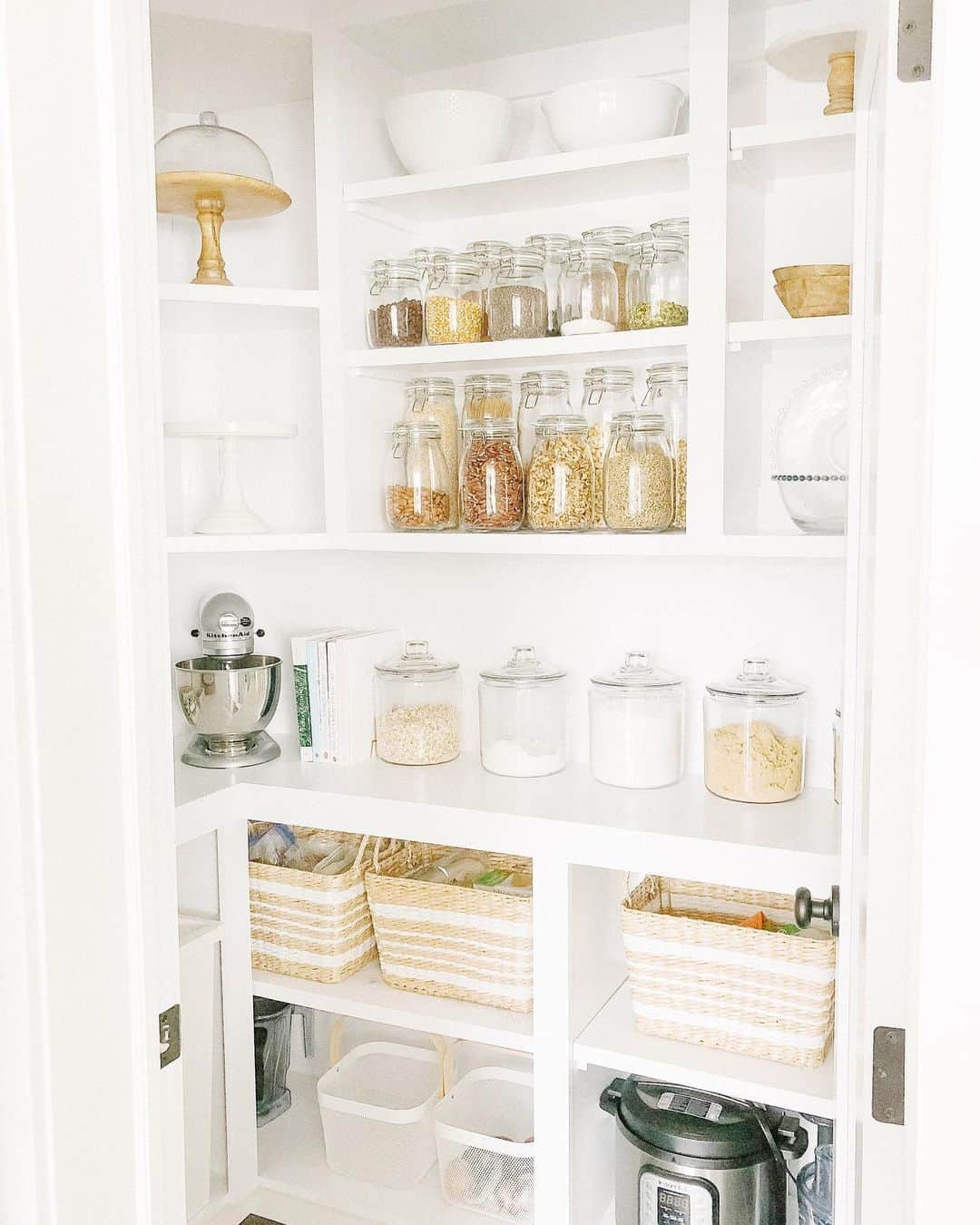 Visually Organize Pantry Staples in Matching Glass Jars